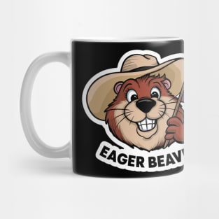 Eager Beaver With LGBT Pride Flag Mug